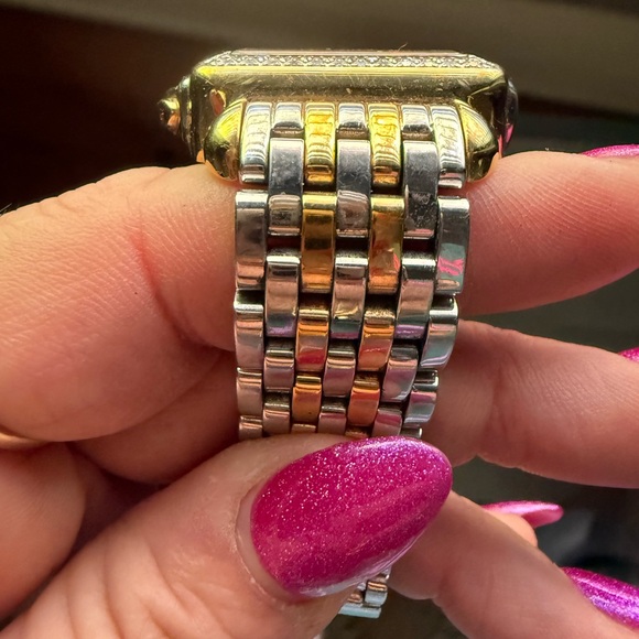 Michele Deco Madison Diamond Two-Tone 18k/SS Diamond Dial Watch $4000 - Picture 7 of 14